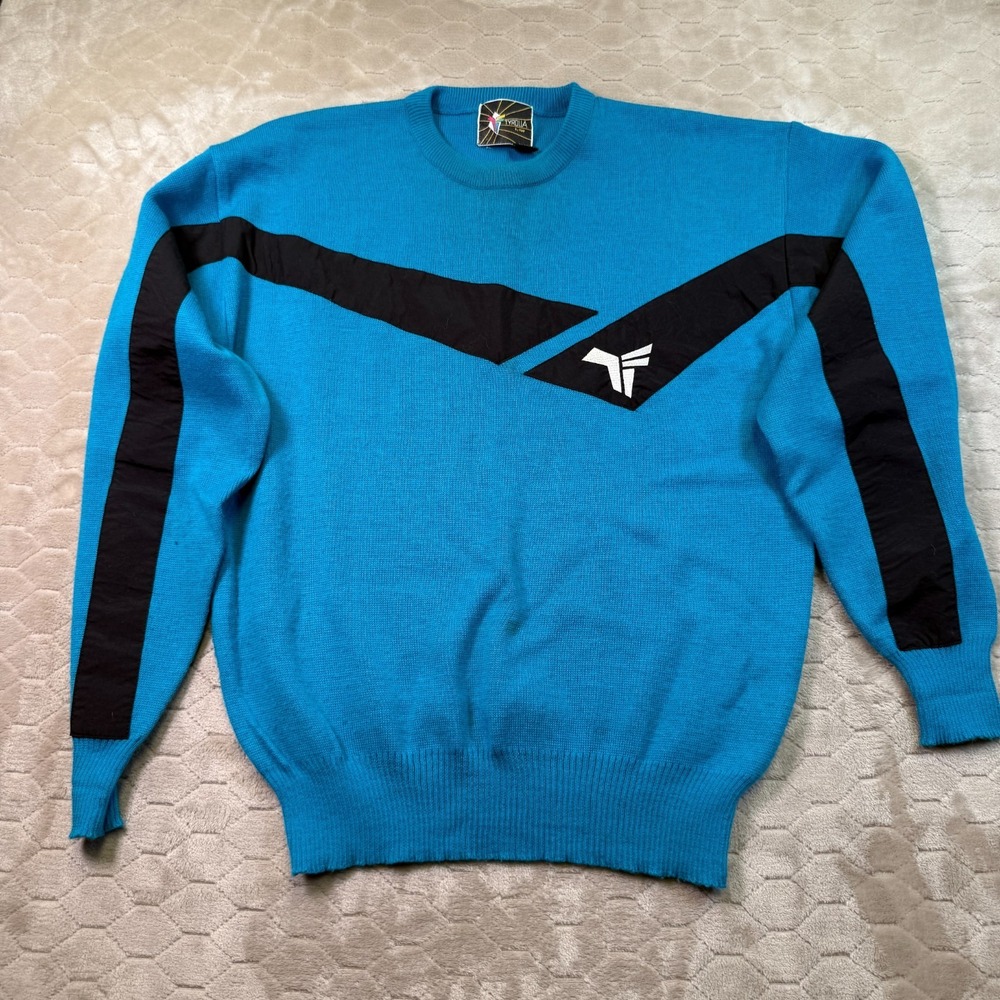 VTG Tyrolia by Head Wool Acrylic Sweater Men's Medium Worn Look STAIN